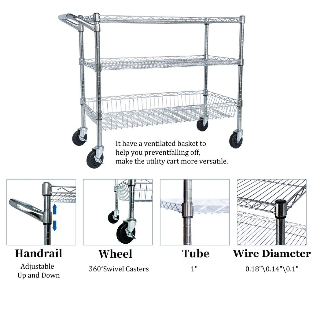 Heavy Duty Rolling Utility Cart