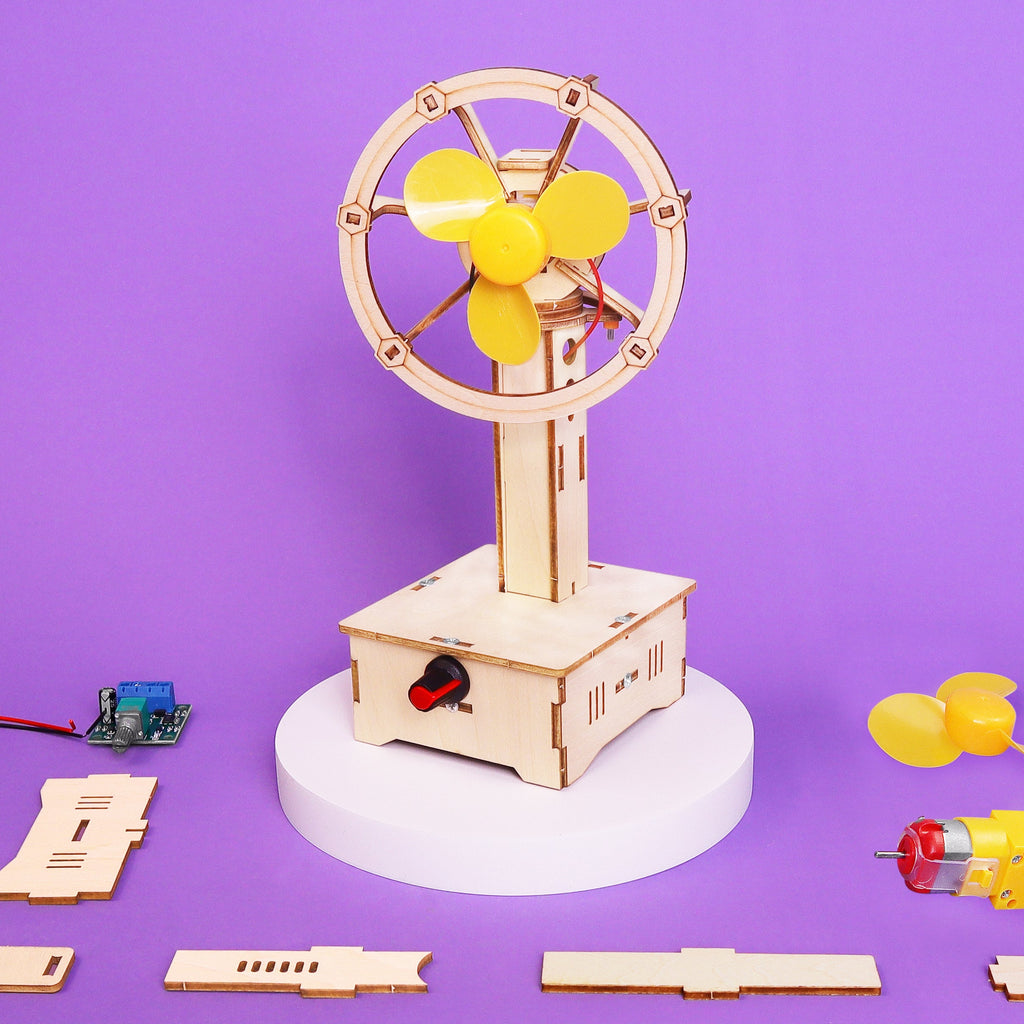 Variable Speed Oscillating Fan DIY Kit, Educational STEM Toy