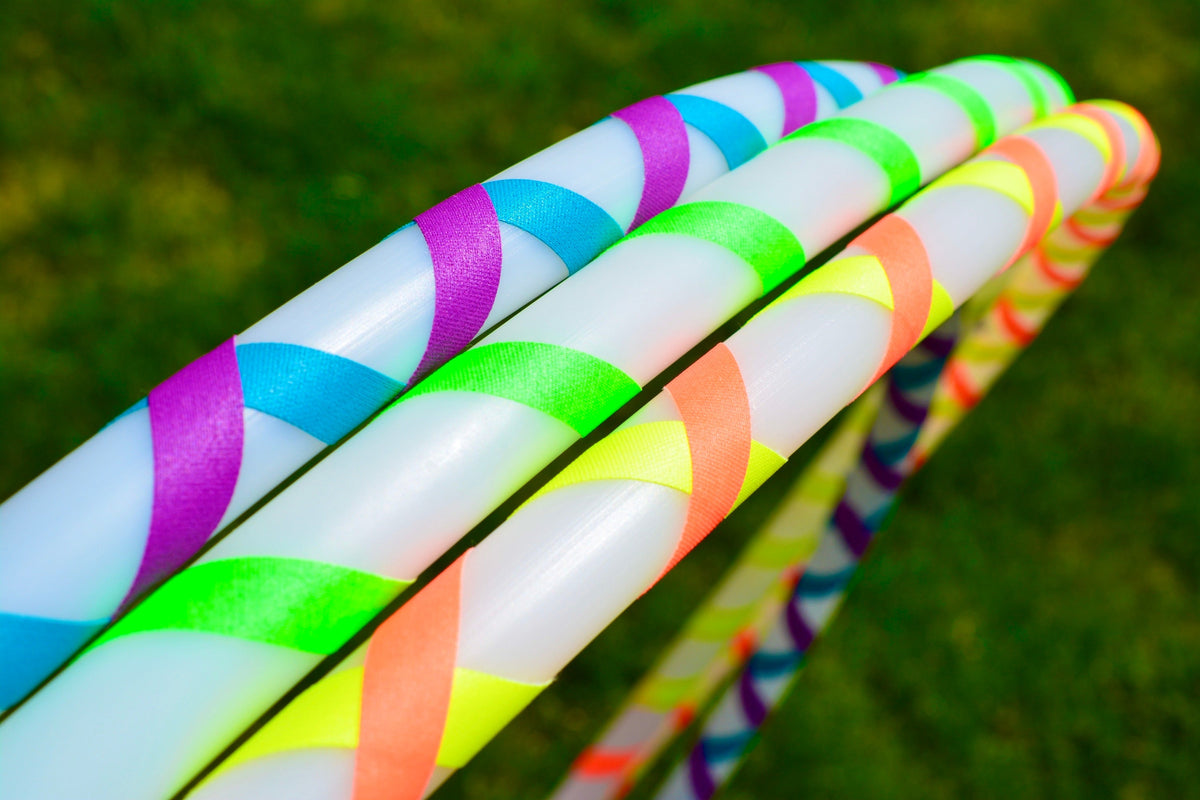 HDPE & Polypro Beginner Hula Hoops with Colored Gaffer Tape - Best Seller