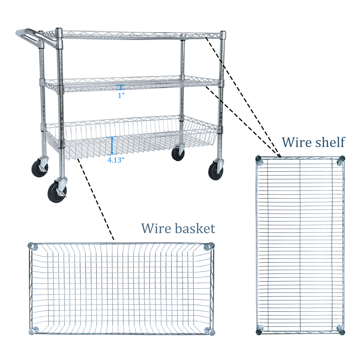 Heavy Duty Rolling Utility Cart