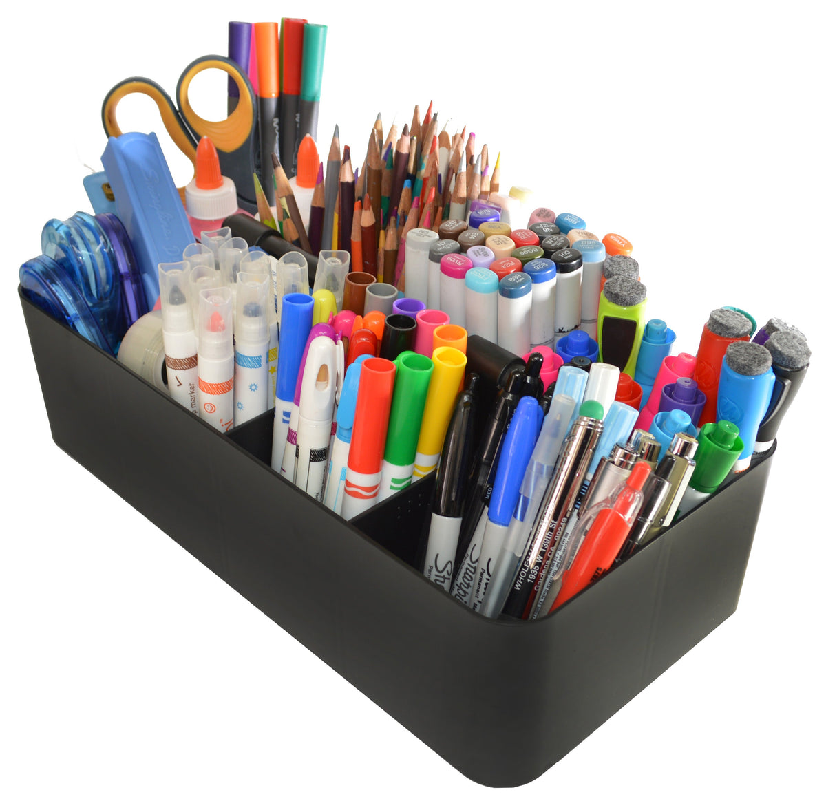 Enjoy Organizer - 6 PACK Portable Caddy Stackable Divided Organizer with Handle 8 Compartment - Made In USA