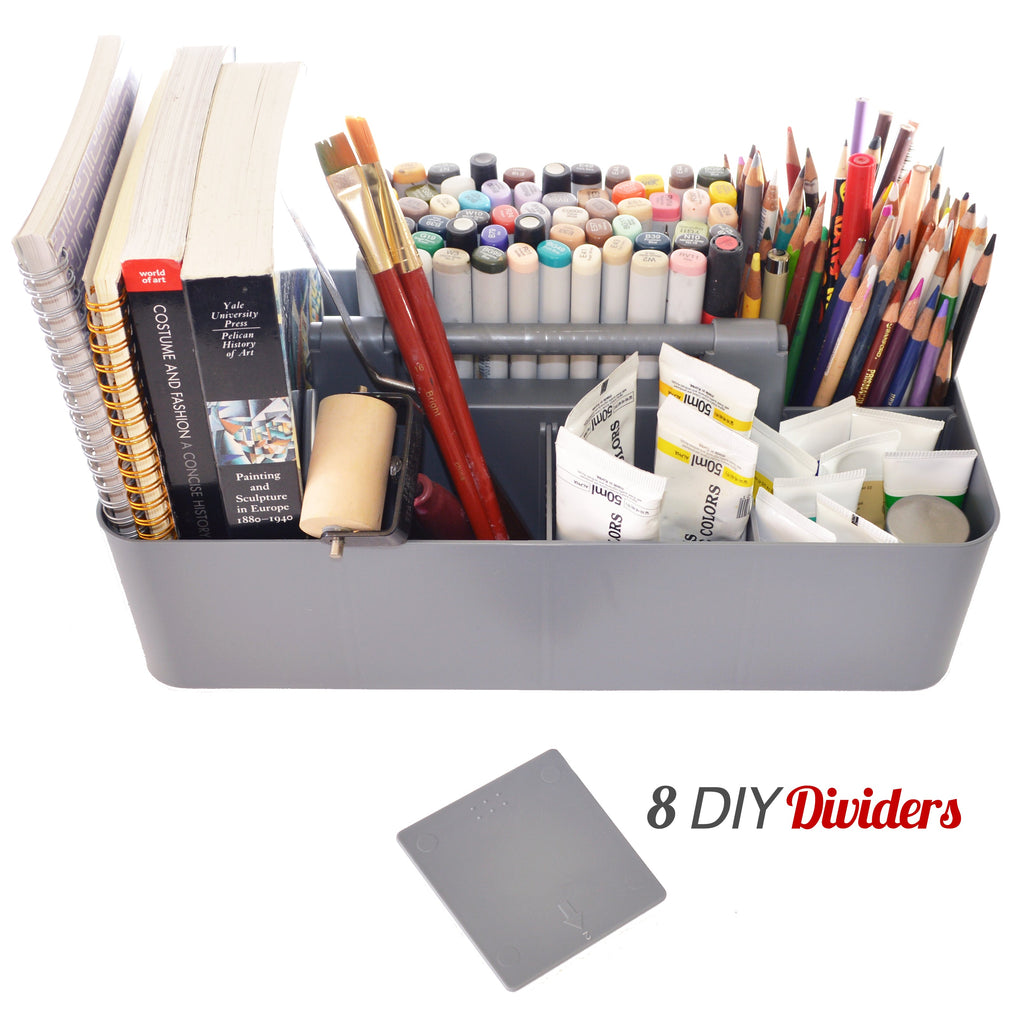 Enjoy Organizer - 6 PACK Portable Caddy Stackable Divided Organizer with Handle 8 Compartment - Made In USA